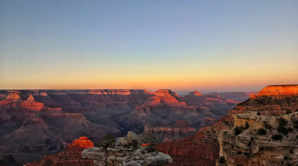 Solnedgangen over Grand Canyon er et syn, man sent glemmer!