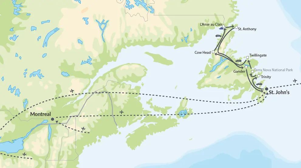Rejseforslag i det østlige Canada i Newfoundland og Labrador.